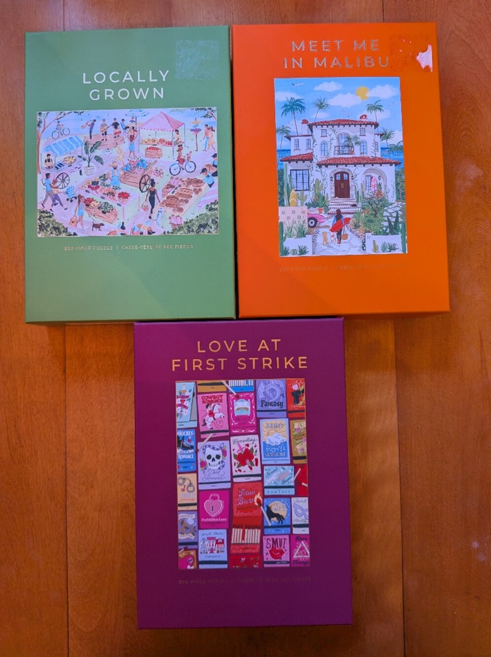 Three Hobbry 500 Piece Puzzles